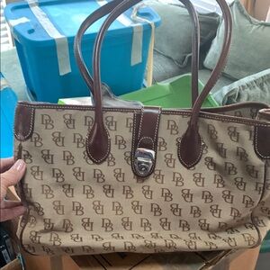 Dooney & Bourke Tan and Brown Tote Bag